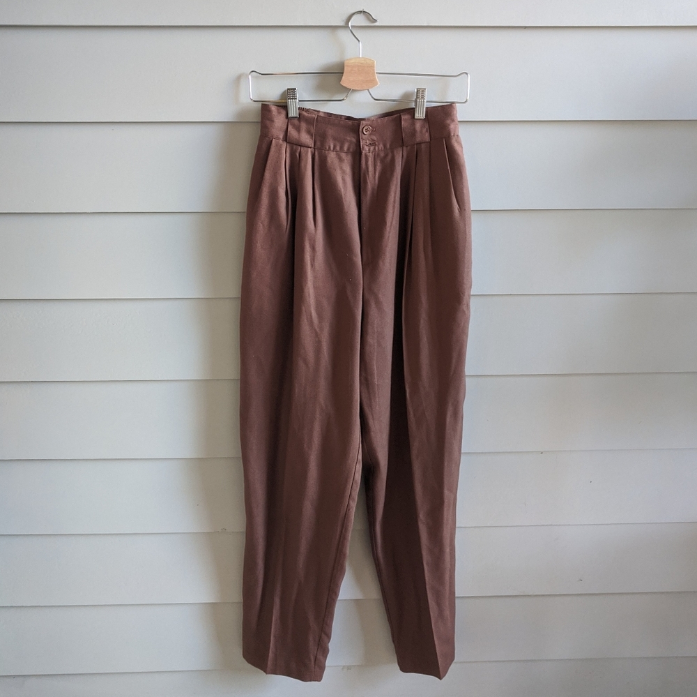 Pleat front high waisted trousers vintage